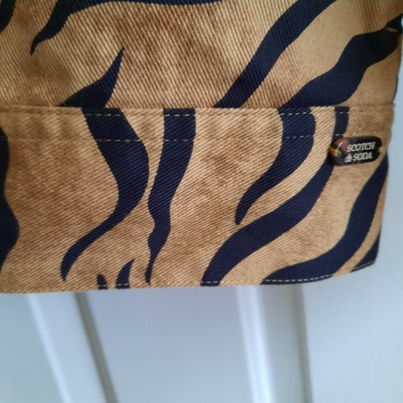 Scotch & Soda Brown/black Blend Tiger-Print Button-up Jacket Kids Size 1… - Picture 6 of 10